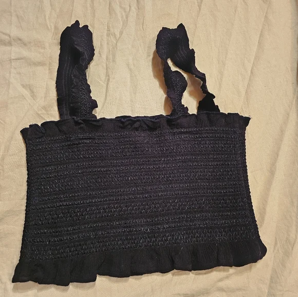 Free People Black Crop Top Woman's XS - Picture 4 of 6